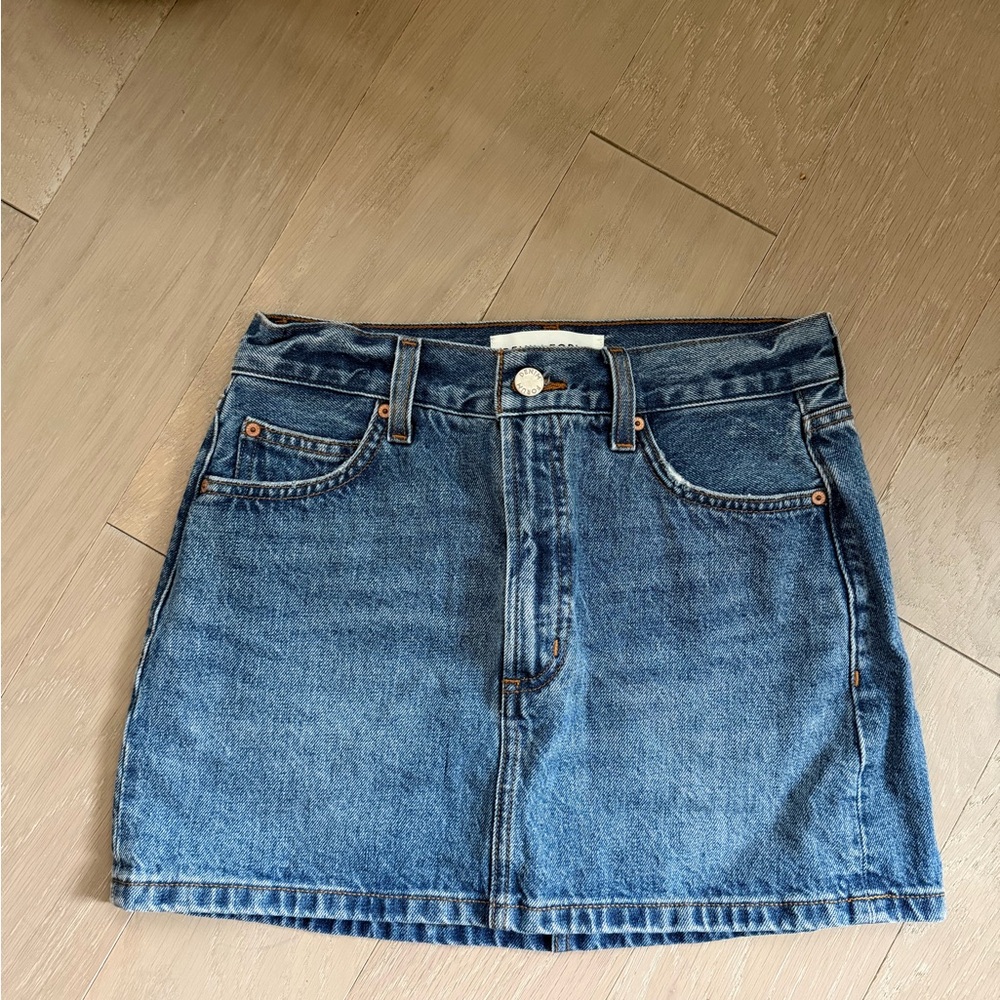 Aritzia Blue Denim Mini Skirt